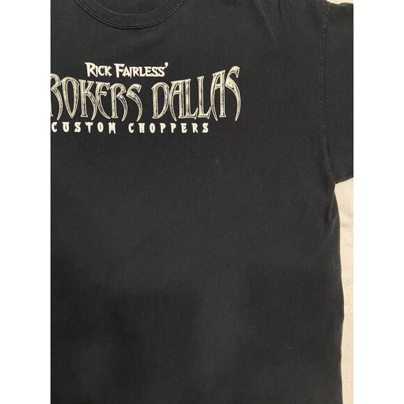 Rick Fairless Strokers Dallas Custom Choppers Men's T Shirt 2XL Motorcycle Biker - Picture 7 of 8